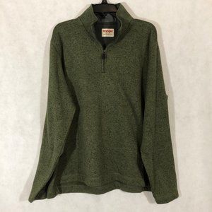 Wrangler Mens 1/4 Zip Sweatshirt Size Large